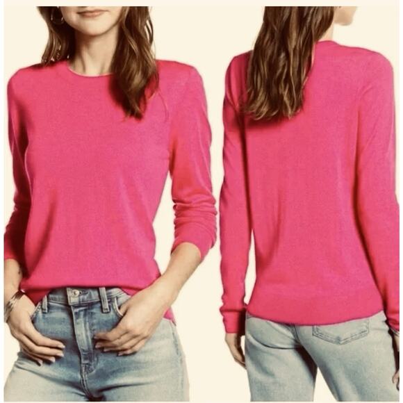 Halogen Women’s Size S 100% Cashmere Sweater Hot Pink - Picture 1 of 7